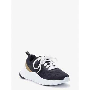 Love & Sports Women’s Black/Gold Lace-Up Mesh Athletic Running Shoes, Sz 8 - Picture 1 of 8