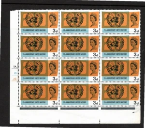 ERROR SG 681B 681C 1965 3d UNITED NATIONS 2 LISTED FLAWS CAT £55 - Picture 1 of 1