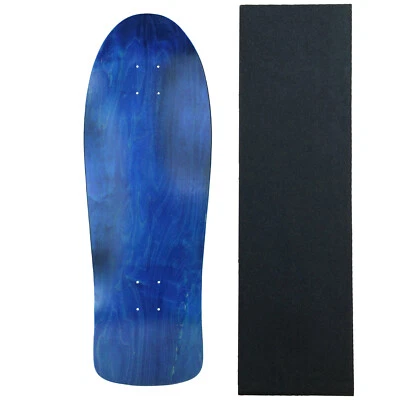 Moose Skateboards Old School 10" x 30" Stained Blue Blank Skateboard Deck + Grip - Image 1 of 4