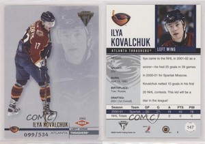 2001-02 Pacific Private Stock Titanium Retail Red /131 Ilya Kovalchuk Rookie RC