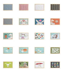 Ambesonne Bunny Wall Art with Wide Frame for Bathrooms Living Room - Picture 1 of 123