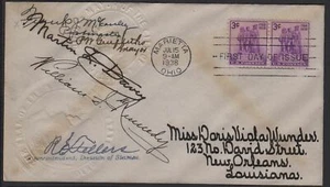 1938 Northwest Sc 837 pair, signed Governor, Mayor, plus many more, to Wunder - Picture 1 of 1