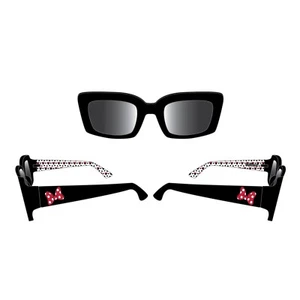 Minnie Mouse Disney 100 Girls 100% UV Shatter Resistant Black Sunglasses NEW - Picture 1 of 1