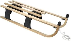 faltbarer Klappschlitten SCHLITTEN 100CM DAVOSER FORM Winter rodeln Rodel Holz - Bild 1 von 4
