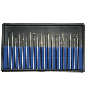 20 Type Dental Tungsten Carbide Cutter Burs Plaster Alloy Acrylic Drill Polisher - Picture 1 of 6