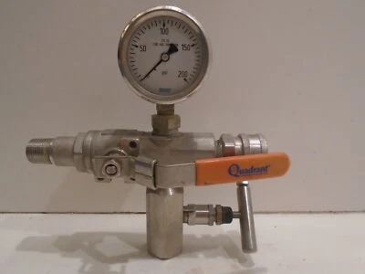 QUADRANT ASMEB16.34/API608 1/2" BALL VALVE w/ANDERSON GREENWOOD NEEDLE VALVE - Image 1 of 4