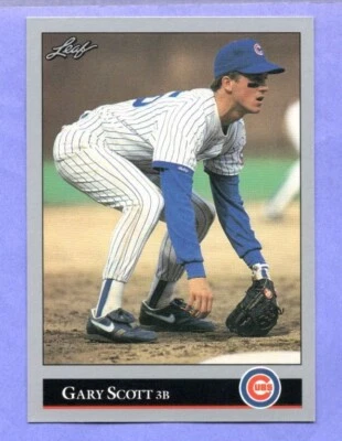 1992 Leaf #6  Gary Scott   Cubs - Image 1 of 2