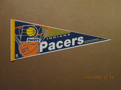 NBA Indiana Pacers Vintage 1990's Eastern Conference Logo Basketball Pennant Cover
