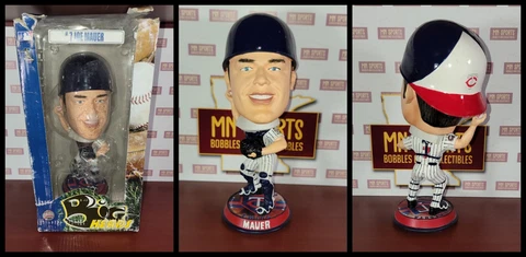 Joe Mauer Big Head Bobblehead Minnesota Twins White Jersey Rare Cover