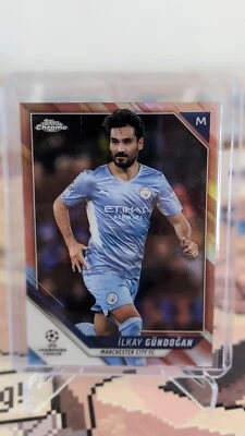 2021-22 Topps UEFA UCL Chrome Ilkay Gundogan Rose Gold 114/125 #41 Man City FC - Image 1 of 2