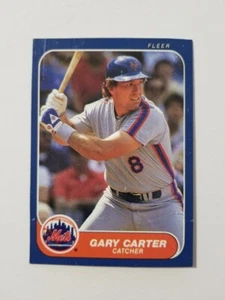 GARY CARTER 1986 FLEER BOX PANELS HAND CUT #C-7 NEW YORK METS - Picture 1 of 2