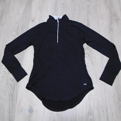 Camisa de golf Puma para mujer pequeña 1/4 cremallera azul marino Garner LS NUEVA CON ETIQUETAS pulóver Foto 1 de 4