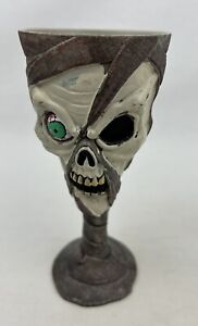 Skull Plastic Goblet Wine Glass Goth Halloween Horror Collectible Mummy