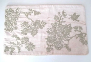 ZARA HOME Metallic EMBROIDERED FLORAL THROW PILLOW COVER ~ 12 x 20" ~ NEW - Picture 1 of 9