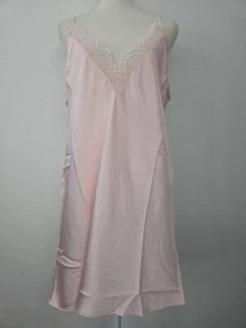 INC International Concepts Pink Lace Nightgown NWT Women's M Chemise Satin Feel - Picture 1 of 7