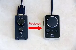 Replacement Control Pod for Logitech Z-4 Computer Speakers z4 Remote Volume Ctrl - Picture 1 of 3
