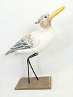 Shore Bird on wood stand hand painted resin (B)