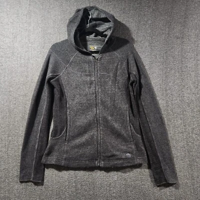 Sudadera con capucha Mountain Hardwear gris cremallera completa para mujer talla grande mezcla de lana reciclada Foto 1 de 4