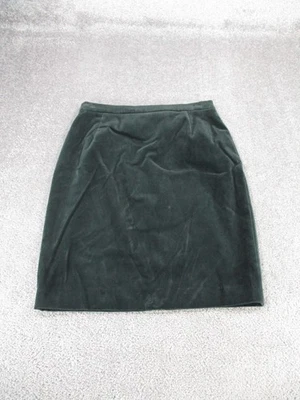 Escada Skirt Womens 38 US 8 Green Velvet Pencil * - Image 1 of 4