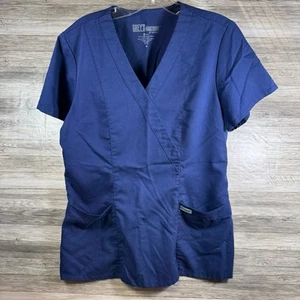 Greys Anatomy by Barco Women’s V-Neck Scrub Size Top Medium Light Blue - Picture 1 of 8