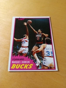 1981/82 Topps #24 MARQUES JOHNSON Milwaukee Bucks Basketball Card, Forward, (VG) - Picture 1 of 2