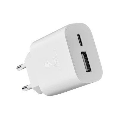 Caricatore USB C 2 Porte USB C&USB A Alimentatore USBC da 25W per Apple iPhone - Immagine 1 di 4