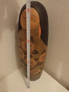 Vintage About 42 cm 16.5' 2.3 kg Aoki Ryoka Ryouka Wooden Sosaku Kokeshi Doll - Picture 1 of 23