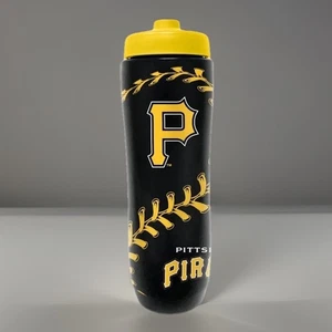 Official MLB Pittsburgh Pirates Squeezy Water Bottle 32 oz Licensed Baseball NEW - Picture 1 of 3
