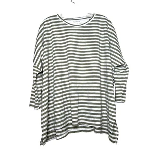 Mersea The Catalina Slub Tee Breton Stripe Travel Top Women One Size Lightweight - Picture 1 of 6