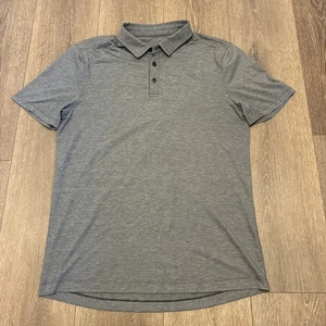 Camisa Polo Lululemon Evolution Hombre Talla Grande L Manga Corta Elastizada Gris - Imagen 1 de 8