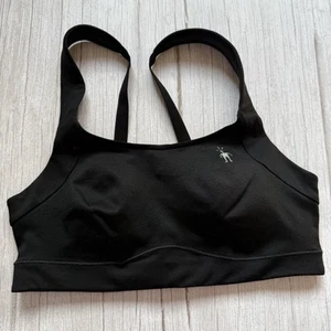 Smartwool Women's PhD Adjustable Back And Straps Sports Bra Black Size 34B - Picture 1 of 4