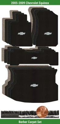 Conjunto de tapete berbere personalizado para Chevrolet Equinox 05-09 com logotipo (4 peças) #CHJ - Imagem 1 de 4