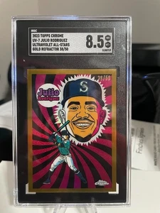 2023 Topps Chrome Julio Rodriguez Ultraviolet All-Stars Gold (38/50) Mariners - Picture 1 of 2