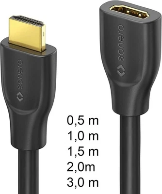 HDMI Kabel Verlängerung Verlängerungskabel 4K HD UHD 2160p HDR ARC CEC Dolby DTS - Bild 1 von 4