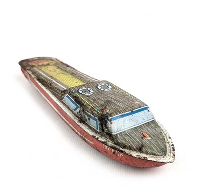 Litografía vintage de Ohio Arts de los años 60 todo metal. Barco crucero cabina como se encuentra Foto 1 de 4