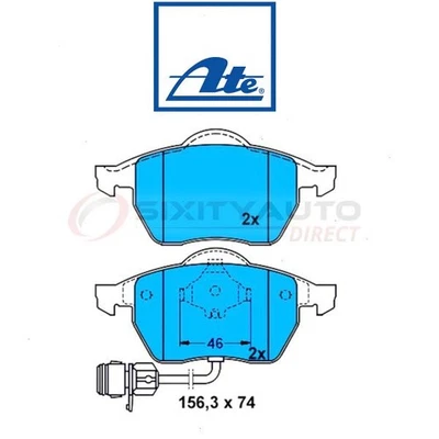 ATE Front Disc Brake Pad Set for 1997-1999 Audi A8 - Braking Stopping Wheel aj - Imagem 1 de 4
