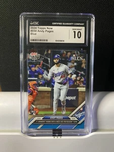 2024 Topps Now #850 Andy Pages RC LA Dodgers NLCS BLUE Parallel 46/49 CGC 10 - Picture 1 of 2