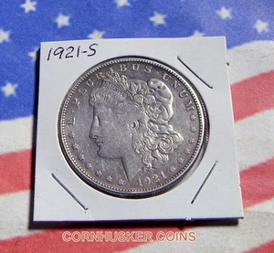 1921-S Morgan Silber Dollar vz 90% Silber kostenloser Versand (D) ~ 39,24 $ Schmelze 👀 - Bild 1 von 2