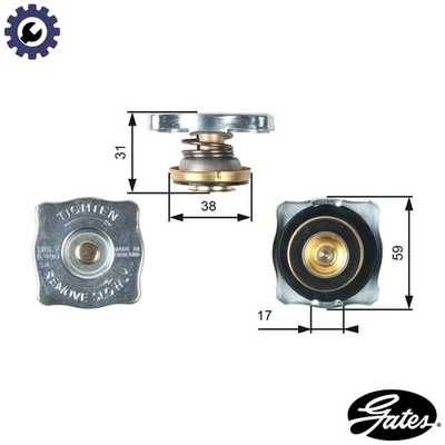 CAP RADIATOR RC130 FOR LADA NIVA/Closed/Off-Road/Vehicle TOSCANA 1500 SIGNET - Image 1 of 4