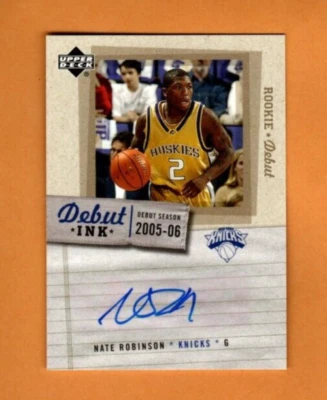 Tinta de debut de novato de cubierta superior Nate Robinson - Autógrafo de los Knicks, ¡casi como nueva! Foto 1 de 2