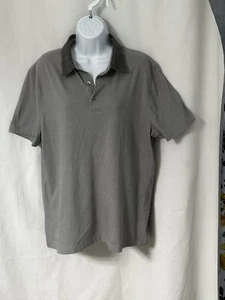 Axist Mens Collared 3 Button Pull Over Short Sleeve Shirt Size XL Gray - Picture 1 of 10