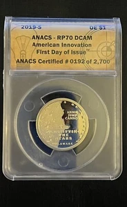 DELAWARE INNOVATION DOLLAR 2019-S ANACS RP-70 DCAM 1ST DAY - Picture 1 of 2