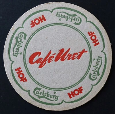 Sous-bock bière CARLSBERG Hof Café Uret beermat coaster 1 - Photo 1/2