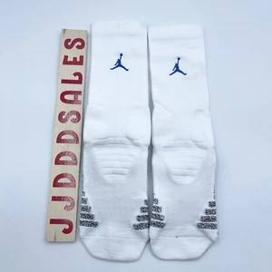 NIKE AIR JORDAN VAPOR ELITE CREW DRI FIT GRIP BLUE SOCKS PAA236-102 MEN’S M 6-8 - Picture 1 of 8