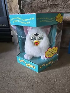 Tiger 70-940 Furby Babies 1999 White in Color, Green Eyes, Pink Ears/SEALED - Picture 1 of 8