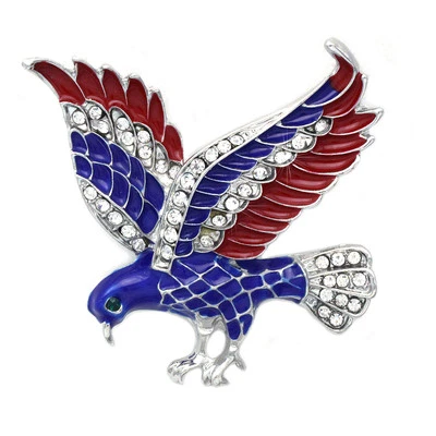 Broche prendedor águila espíritu patriótico bandera americana 4 de julio EE. UU. joyería regalo Foto 1 de 2