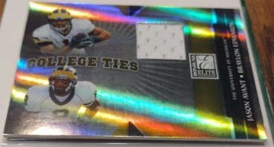 2006 Donruss Elite College Ties #CT7 Braylon Edwards Jason Avant RC Relic /250 - Image 1 of 2