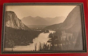 VINTAGE GLACIER RIVER MOUNTAIN PHOTOGRAPH BOW RIVER VALLEY BANFF ALBERTA CANADA - Picture 1 of 2