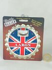 AARON British Male Gift 3 in1 Coaster Bottle Buster Opener Magnet Personalised
