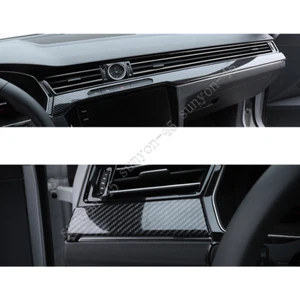 For VW Arteon 2019 2020 ABS carbon Dashboard Decorative Panel Cover Trim 2pcs - Picture 1 of 4